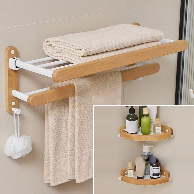 Modern Natural Bathroom Accessory As Individual Or As a Set in Solid Wood