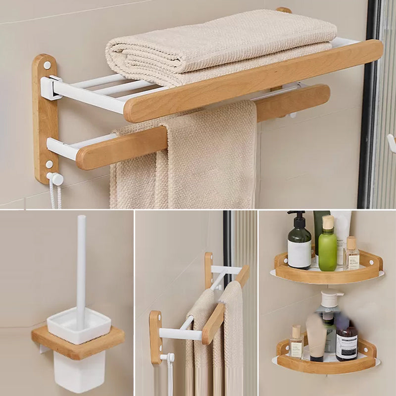 Modern Natural Bathroom Accessory As Individual Or As a Set in Solid Wood