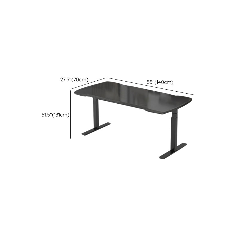 Rectangular Shaped Office Computer Table Wood Computer Desk in Black