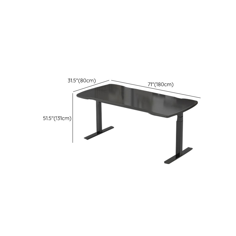 Rectangular Shaped Office Computer Table Wood Computer Desk in Black