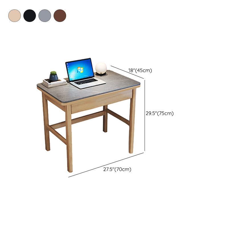 1 Drawer Writing Desk Solid Wood 29.53-inch Tall Office Desk