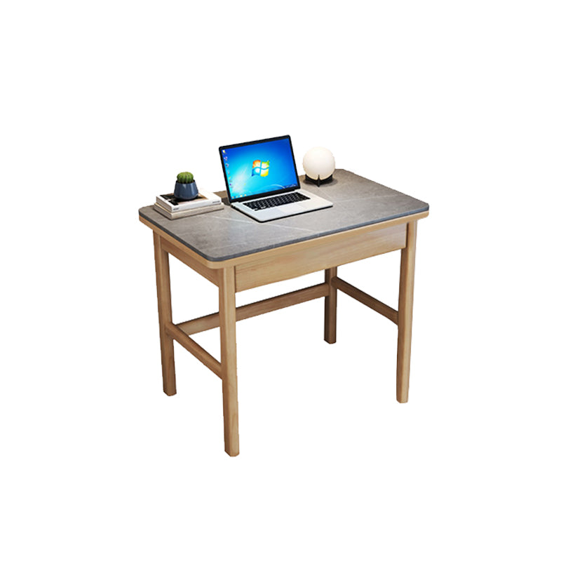 Rectangular Shaped Office Table Wood Writing Desk in Grey/Natural/Brown/Black