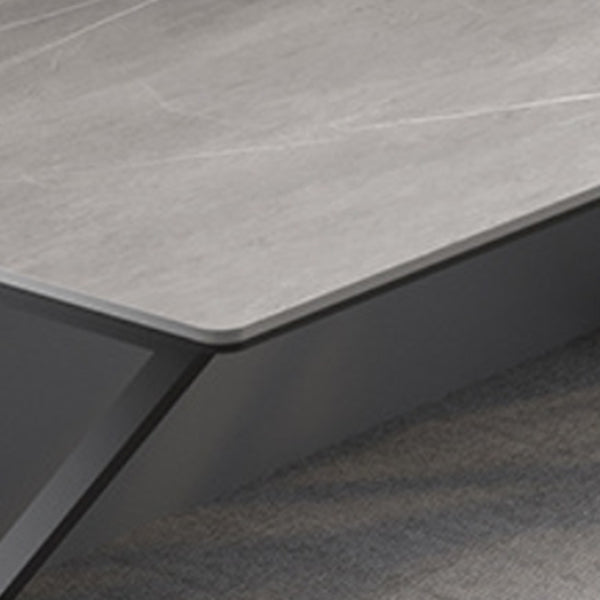 Modern Stone Gaming Desk Sled Base 29.53" Tall Computer Desk