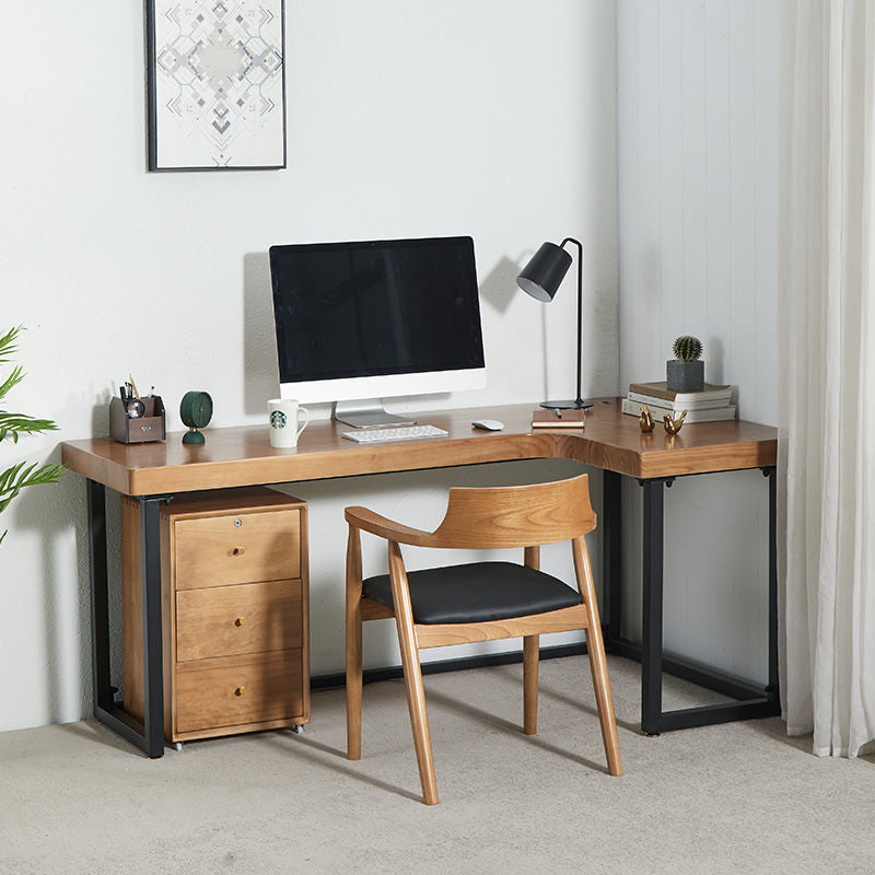 Modern Wooden Office Desk Sled Base Writing Desk , 29.53" Tall (Cabinet not Included)