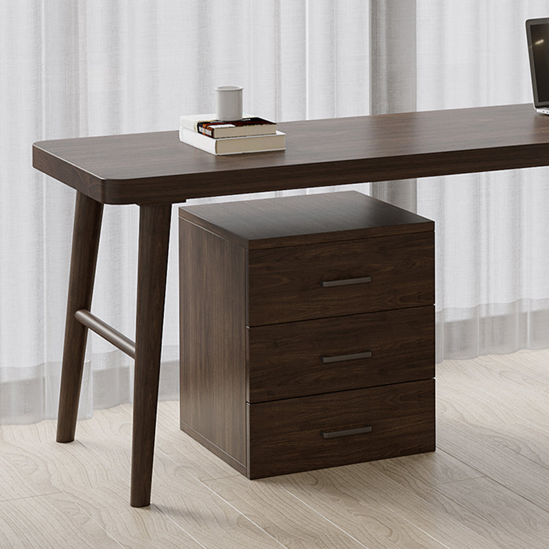 Modern Solid Wood Office Desk H-Base 29.53" Tall Writing Desk