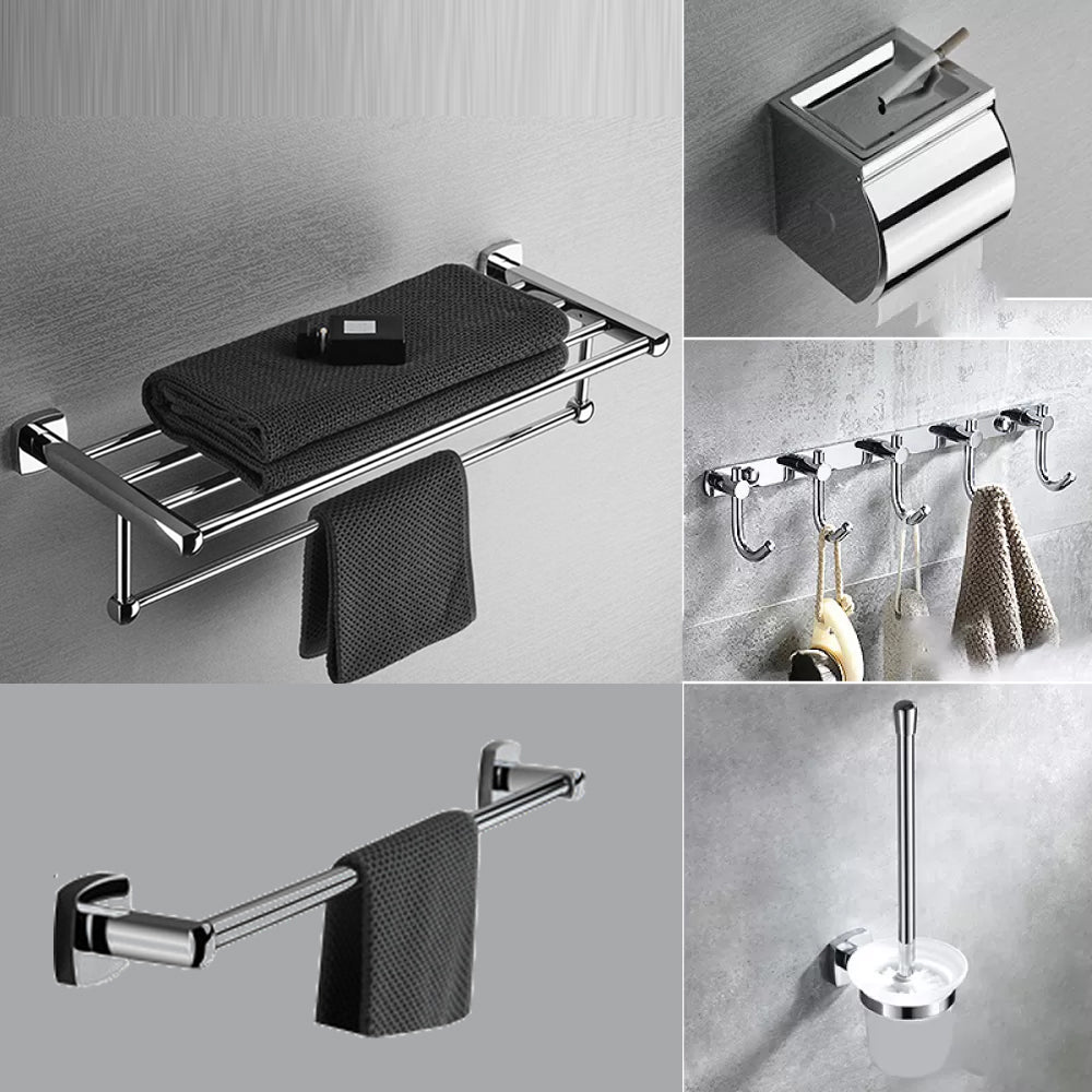 Chrome Brass Modernism Bathroom Accessory as Individual or as a Set