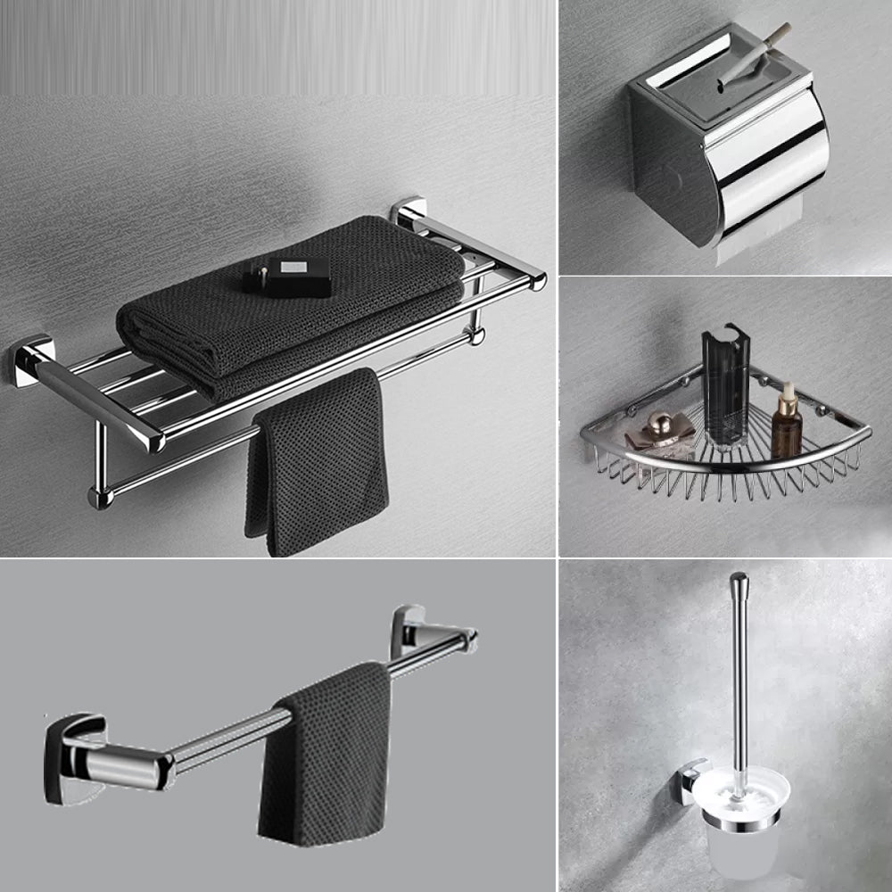 Chrome Brass Modernism Bathroom Accessory as Individual or as a Set