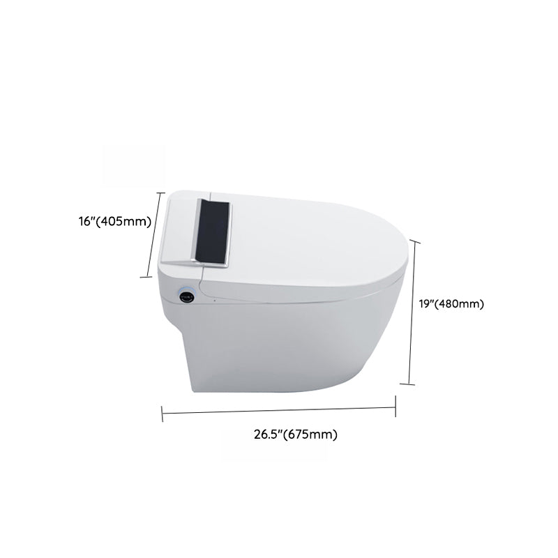 Elongated Floor Mount Bidet White Floor Standing Bidet with Unlimited Warm Water