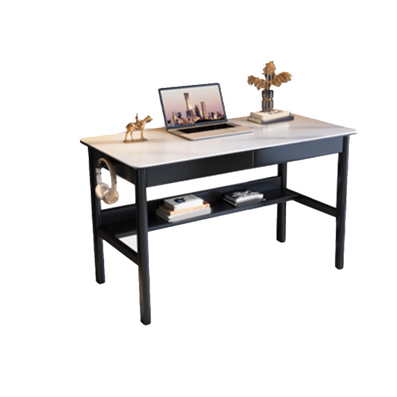 Rectangular Shaped Writing Desk Grey/White/Natural/Black Office Desk with 1/2/3 Drawers