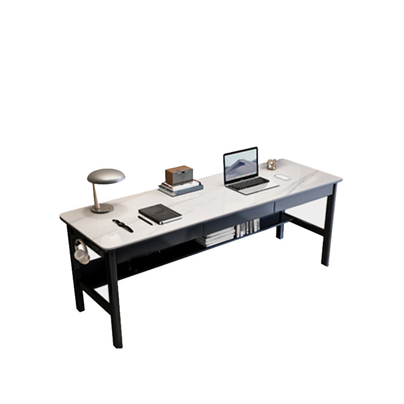 Rectangular Shaped Writing Desk Grey/White/Natural/Black Office Desk with 1/2/3 Drawers