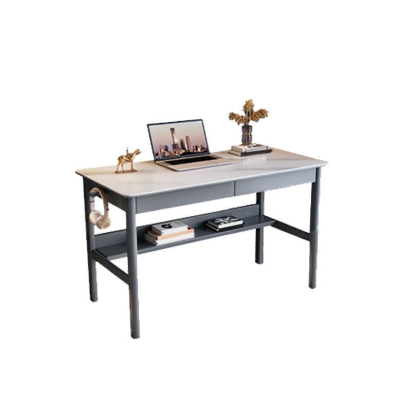 Rectangular Shaped Writing Desk Grey/White/Natural/Black Office Desk with 1/2/3 Drawers