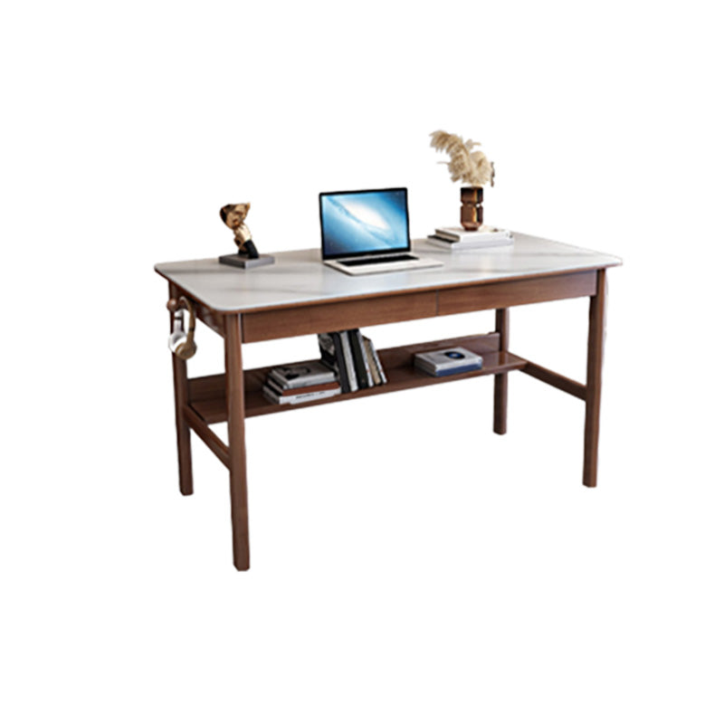 Rectangular Shaped Writing Desk Grey/White/Natural/Black Office Desk with 1/2/3 Drawers