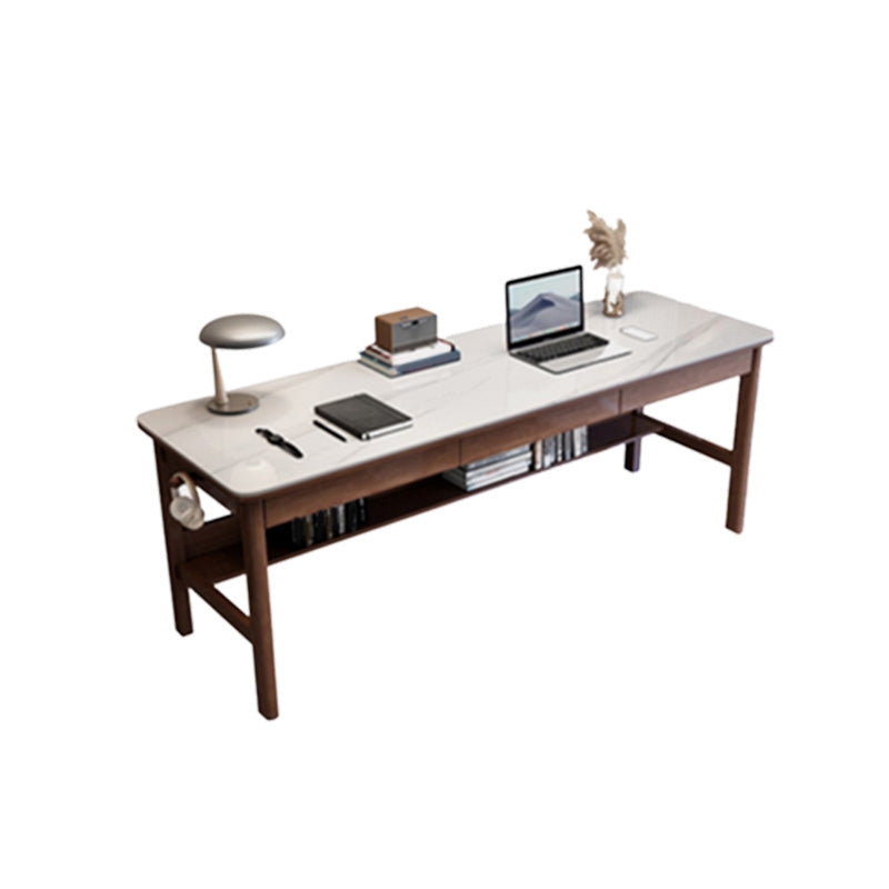 Rectangular Shaped Writing Desk Grey/White/Natural/Black Office Desk with 1/2/3 Drawers