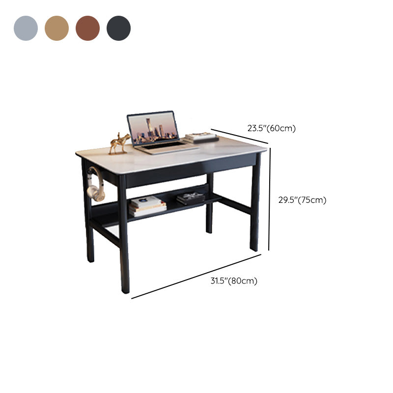 Rectangular Shaped Writing Desk Grey/White/Natural/Black Office Desk with 1/2/3 Drawers