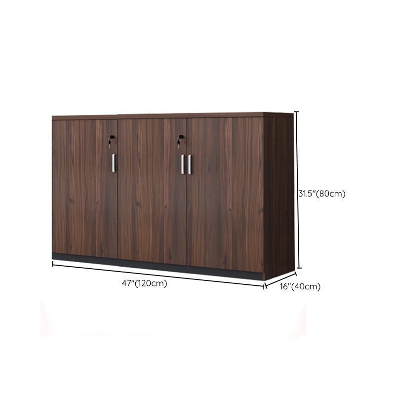 Traditional File Cabinet Wood Frame Key Lock Lateral Filing Cabinet for Office