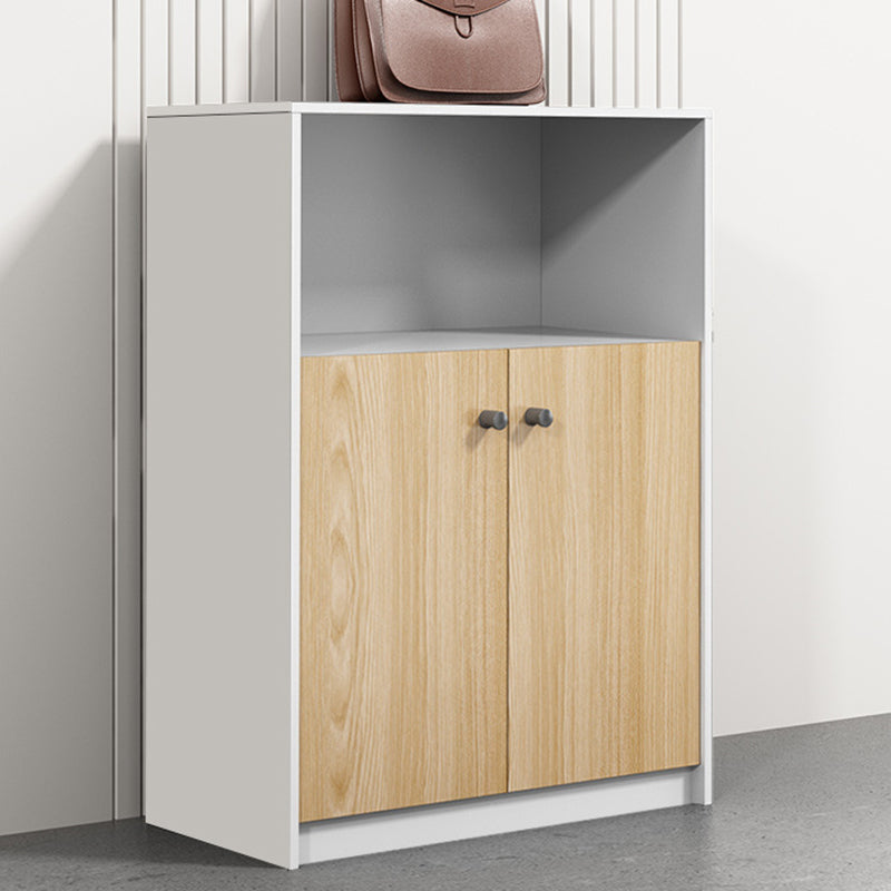 Wood File Cabinet Vertical Modern Filing Cabinet with Storage Shelves