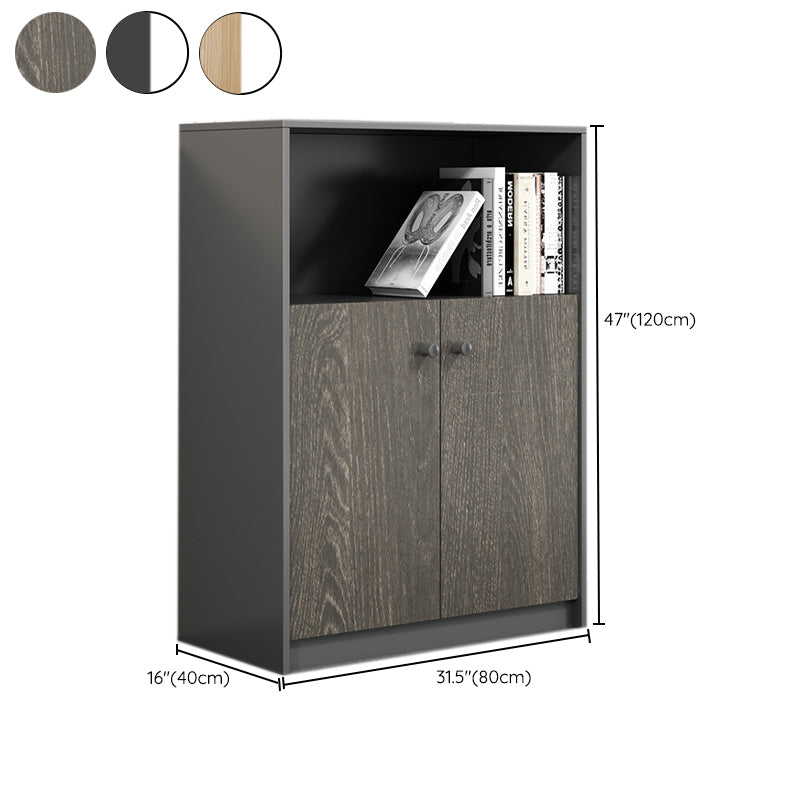 Wood File Cabinet Vertical Modern Filing Cabinet with Storage Shelves