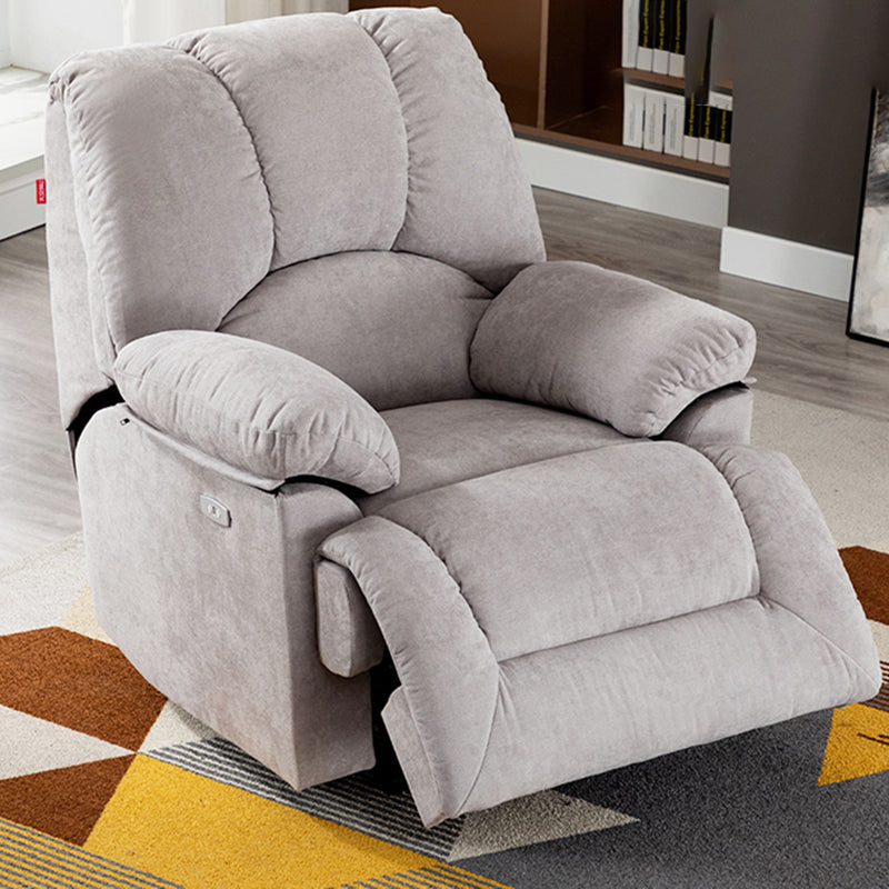 Contemporary Cotton Reclining Chair Solid Color Chair with Independent Foot