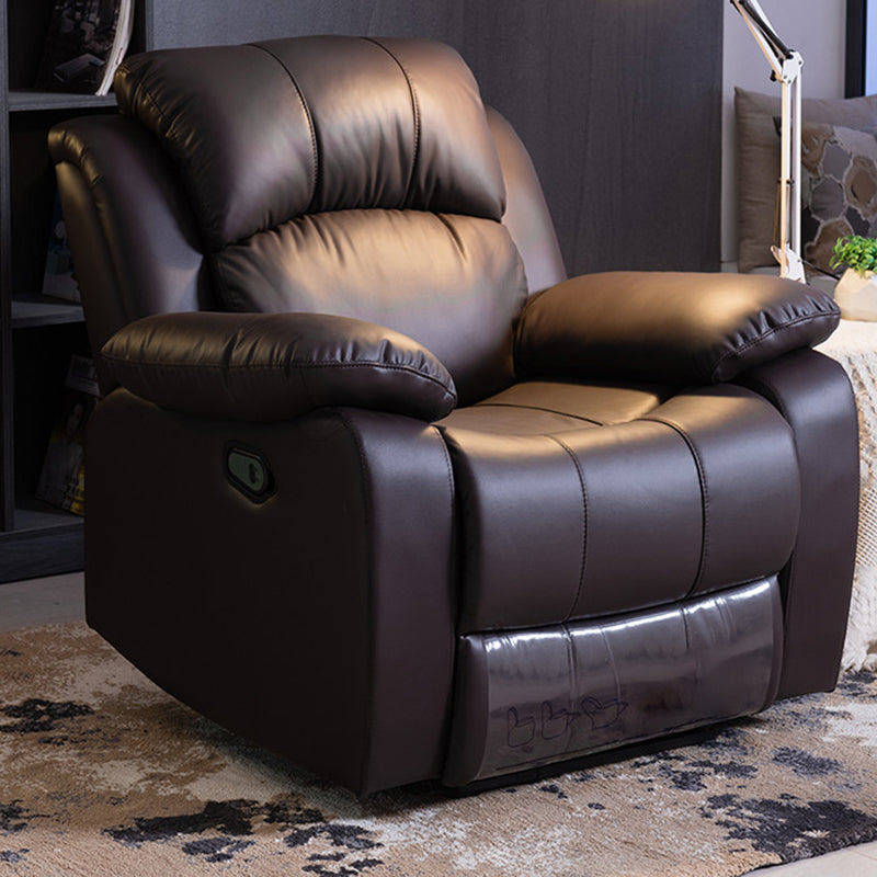 Contemporary Upholstery Chair Faux Leather Standard Recliner with Independent Foot