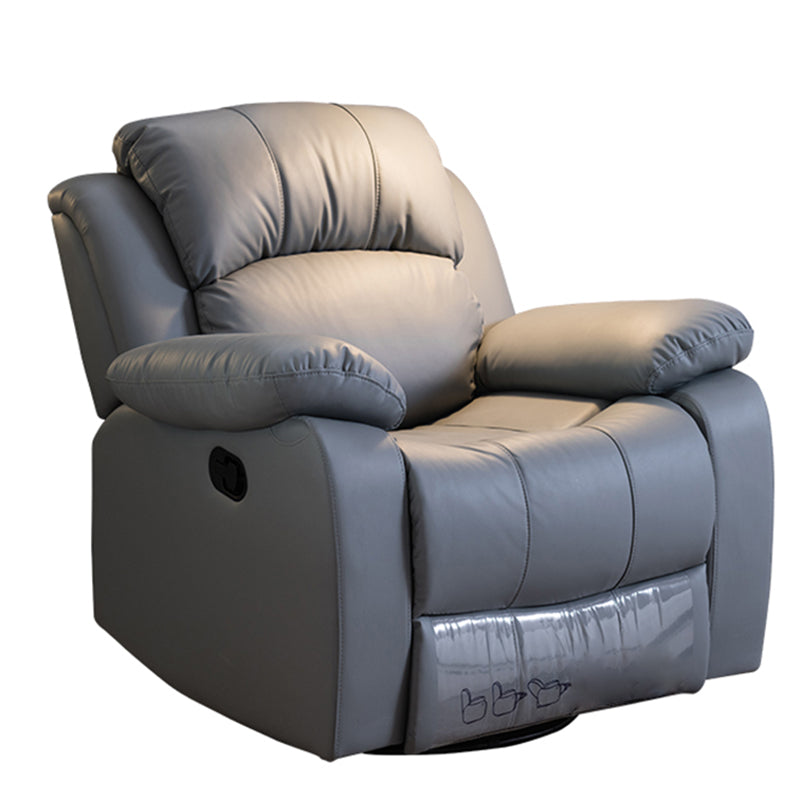 Contemporary Upholstery Chair Faux Leather Standard Recliner with Independent Foot