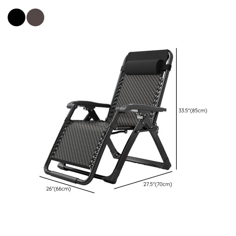 Living Room Recliner Chair Metal Plaid Contemporary Foldable Chair