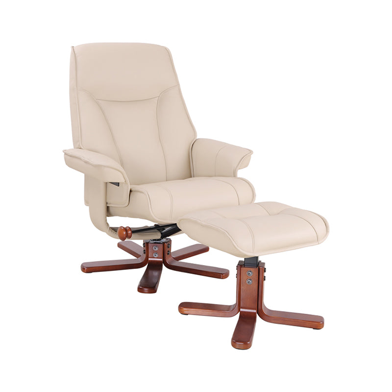 Indoor Upholstery Chair Recliner Genuine Leather Recliner with Ottoman