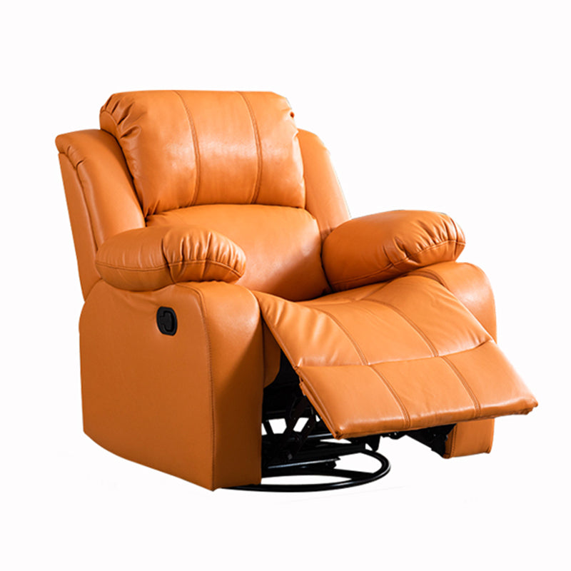 Contemporary Power-Push Botton Recliner Chair Genuine Leather Recliner