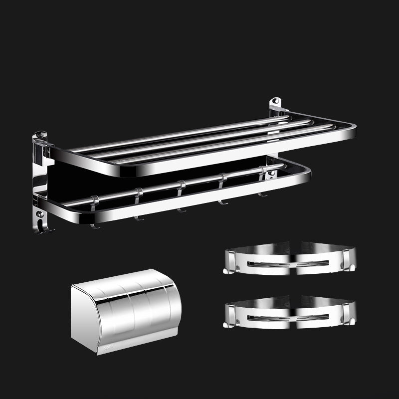 Classic Polished Chrome Bathroom Accessory Set Towel Bar/Paper Holder/Robe Hook Included