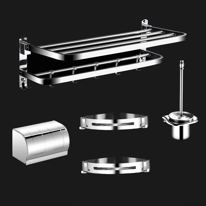 Classic Polished Chrome Bathroom Accessory Set Towel Bar/Paper Holder/Robe Hook Included