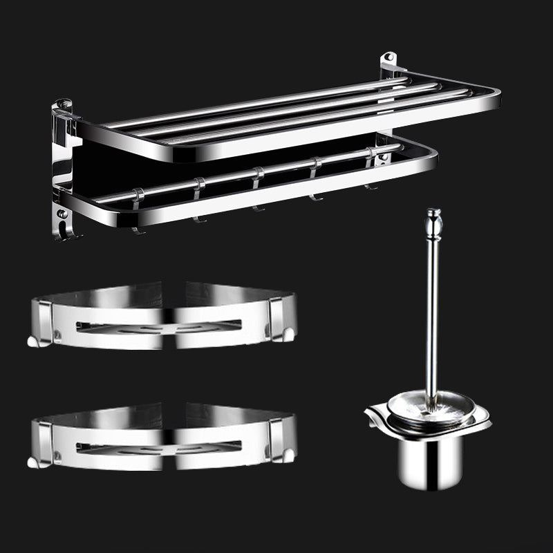 Classic Polished Chrome Bathroom Accessory Set Towel Bar/Paper Holder/Robe Hook Included