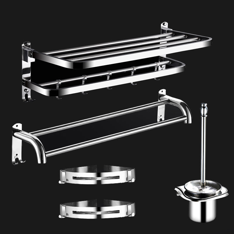 Classic Polished Chrome Bathroom Accessory Set Towel Bar/Paper Holder/Robe Hook Included