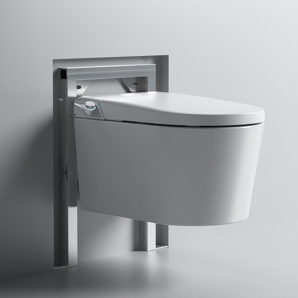 Modern Siphon Jet Toilet Bowl One-Piece Toilet Wall Mount ABS Flush Toilet