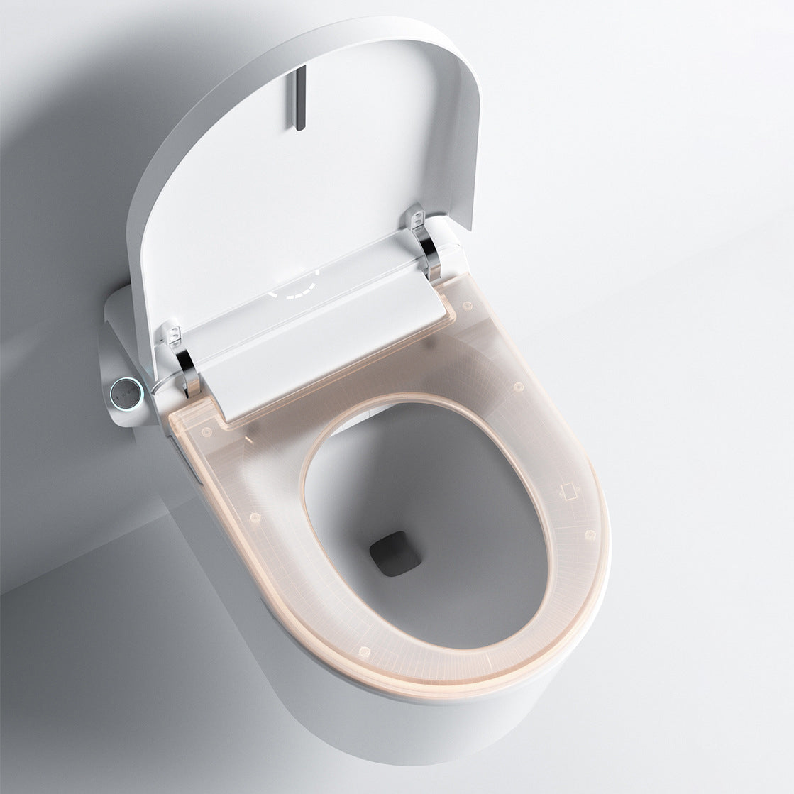 Modern Siphon Jet Toilet Bowl One-Piece Toilet Wall Mount ABS Flush Toilet