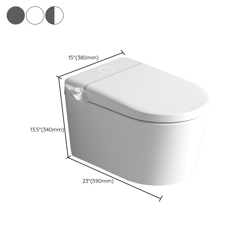 Modern Siphon Jet Toilet Bowl One-Piece Toilet Wall Mount ABS Flush Toilet