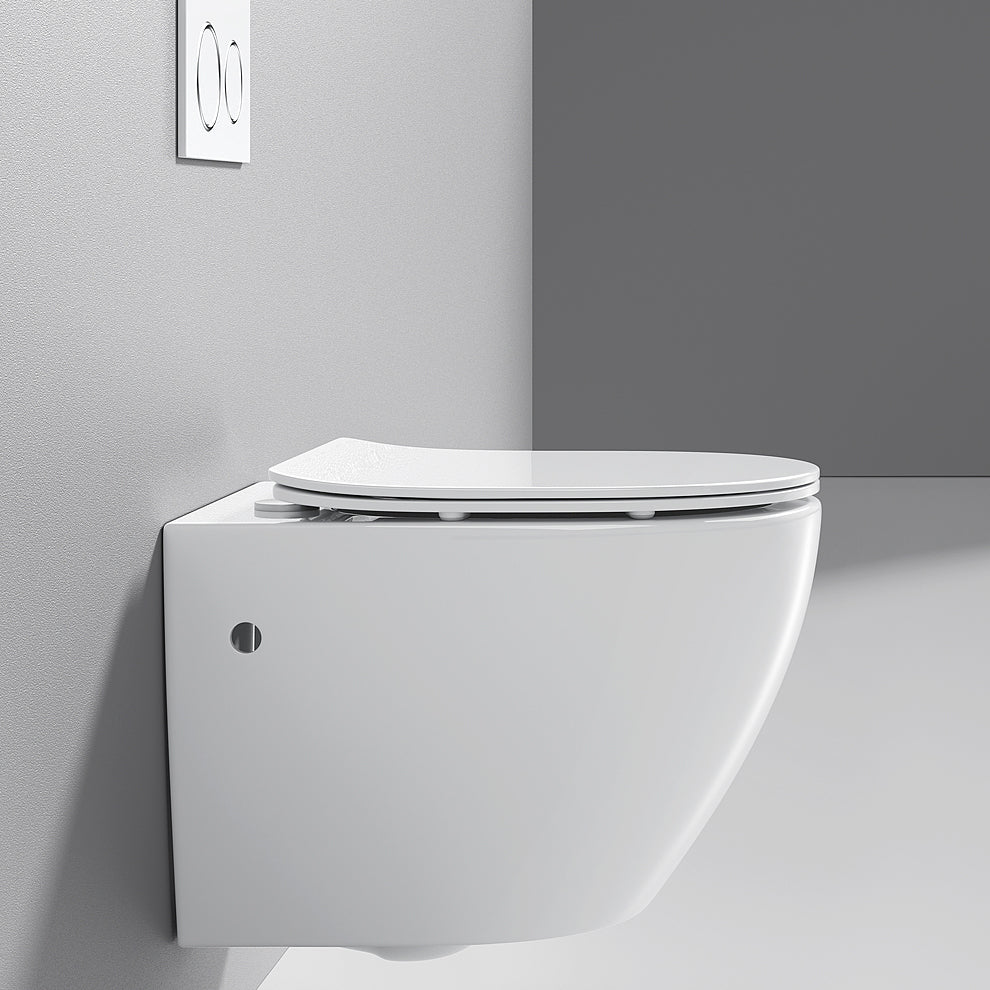 Contemporary Flush Toilet One Piece Toilet Wall Mount Porcelain Urine Toilet