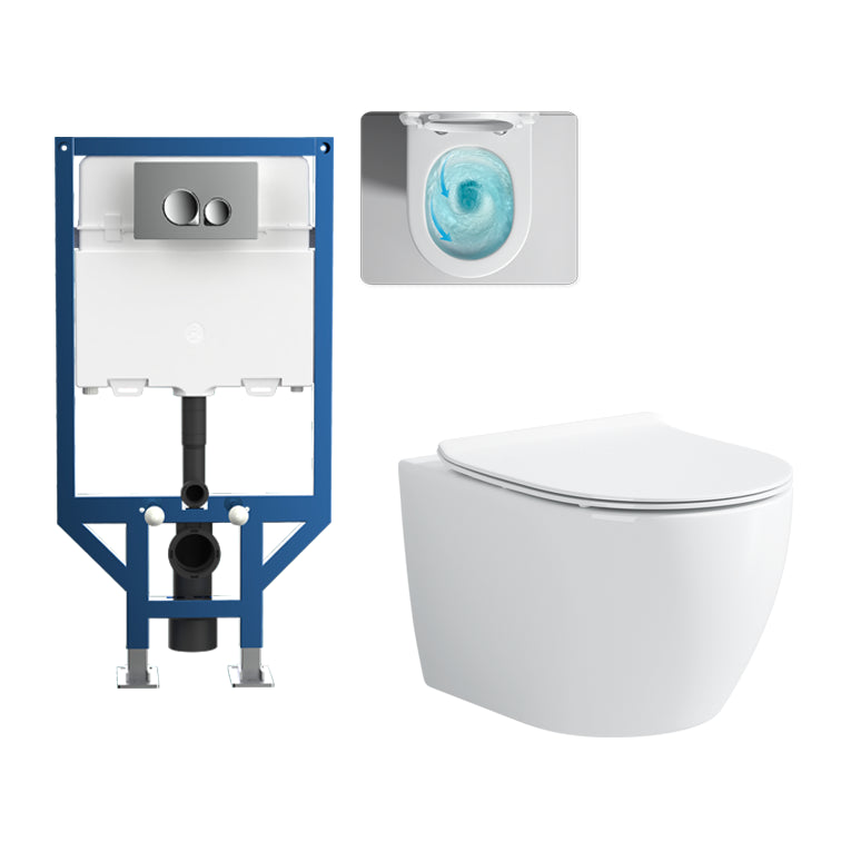 Contemporary Flush Toilet One Piece Toilet Wall Mount Porcelain Urine Toilet