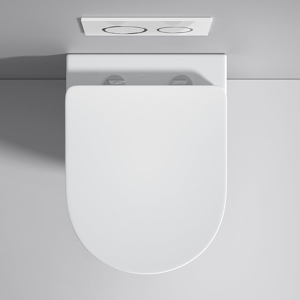 Contemporary Flush Toilet One Piece Toilet Wall Mount Porcelain Urine Toilet