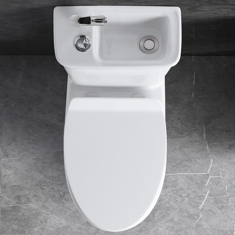 Modern Porcelain Toilet Floor Mount Siphon Jet One-Piece Toilet Flush Toilet