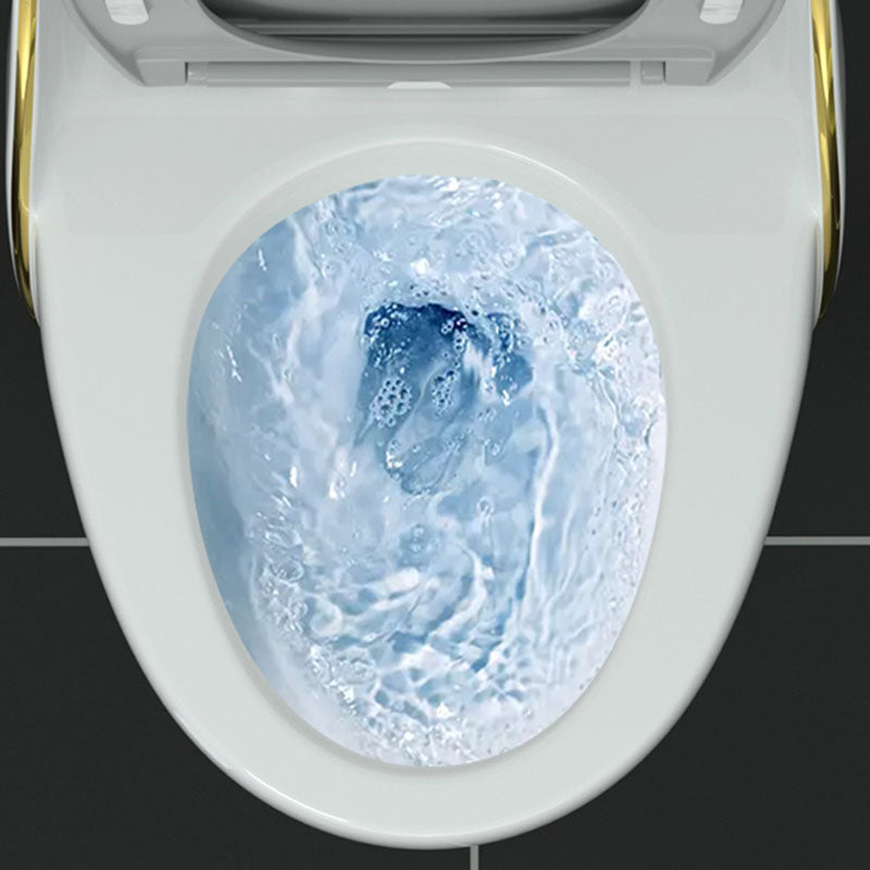 Modern Toilet Bowl Floor Mounted Porcelain Round All-In-One Flush Toilet