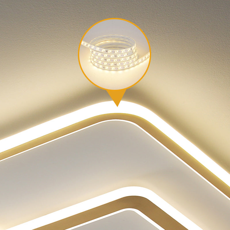 Minimalist Ceiling Lighting Fixture Geometric LED Flush Mount Light Fixture