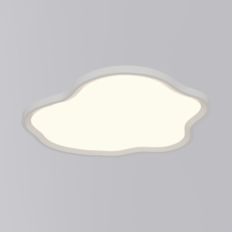 Contemporary 1 - Light Flush Mount Aluminum LED Cloud Shape Flush in White