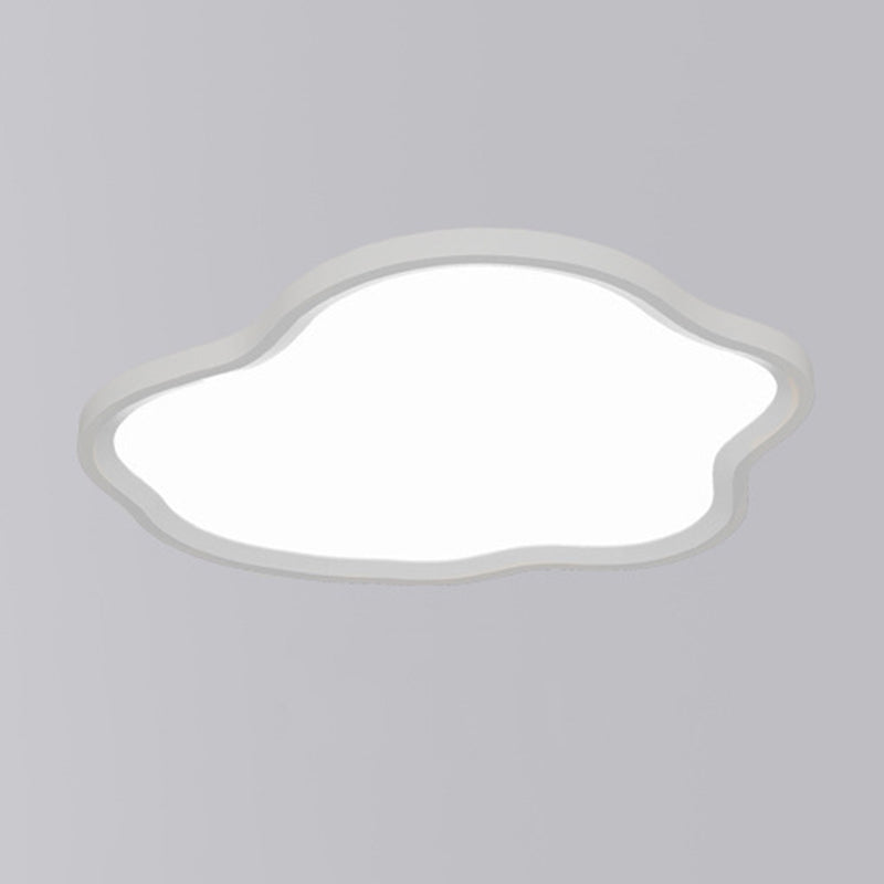 Contemporary 1 - Light Flush Mount Aluminum LED Cloud Shape Flush in White