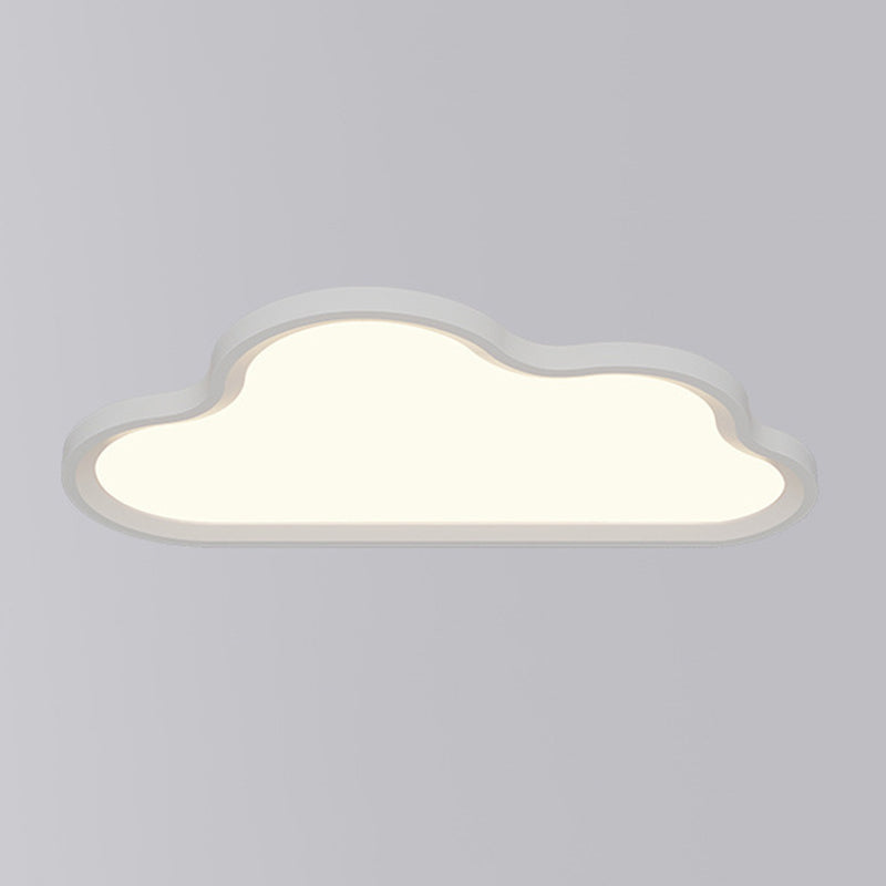 Contemporary 1 - Light Flush Mount Aluminum LED Cloud Shape Flush in White