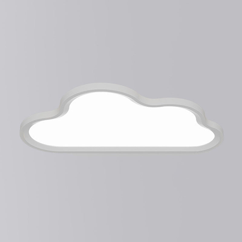 Contemporary 1 - Light Flush Mount Aluminum LED Cloud Shape Flush in White