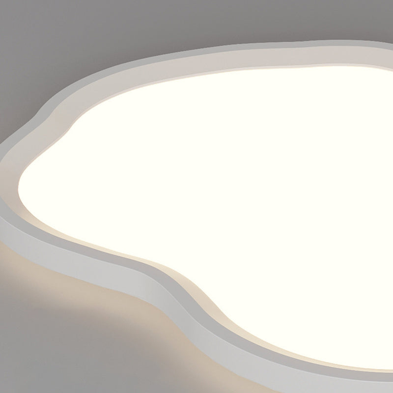 Contemporary 1 - Light Flush Mount Aluminum LED Cloud Shape Flush in White