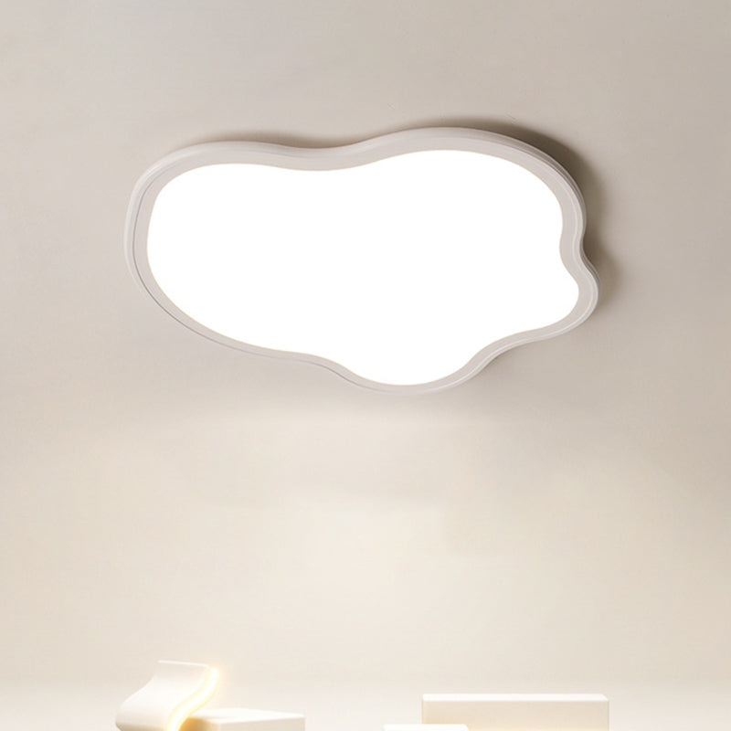 Contemporary 1 - Light Flush Mount Aluminum LED Cloud Shape Flush in White