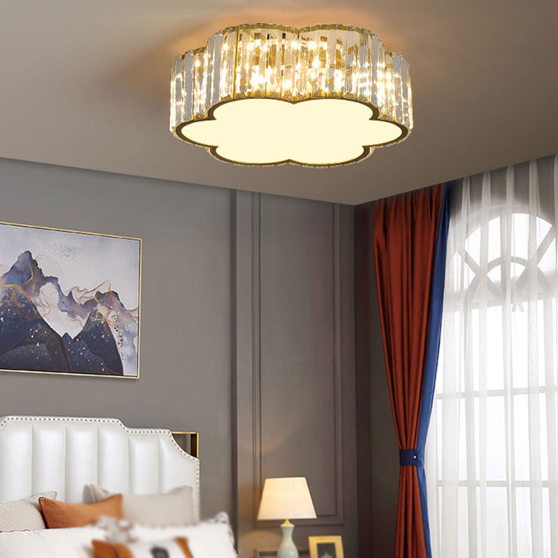 American Style Ceiling Light Crystal Geometry Shape Ceiling Lamp for Bedroom