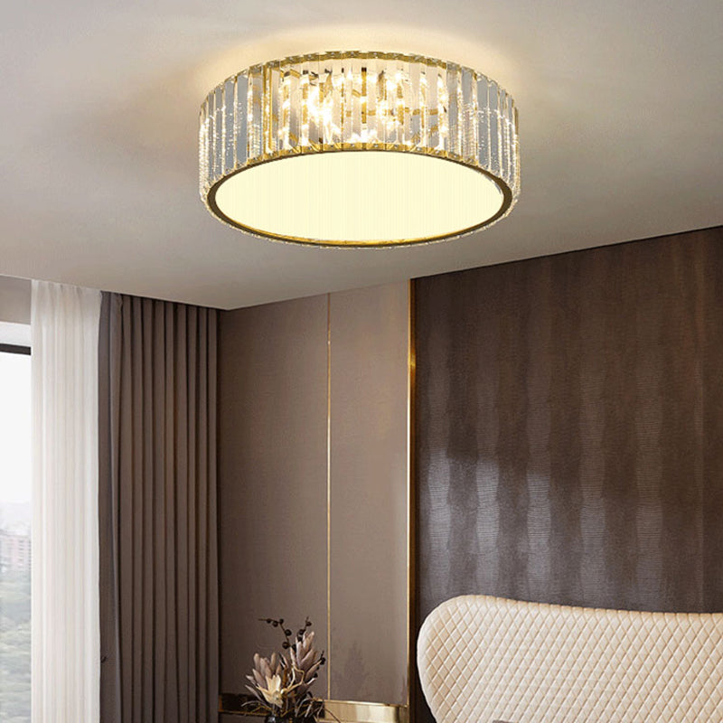 American Style Ceiling Light Crystal Geometry Shape Ceiling Lamp for Bedroom