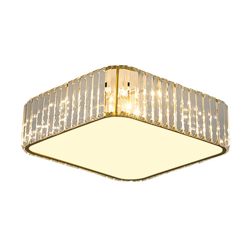 American Style Ceiling Light Crystal Geometry Shape Ceiling Lamp for Bedroom