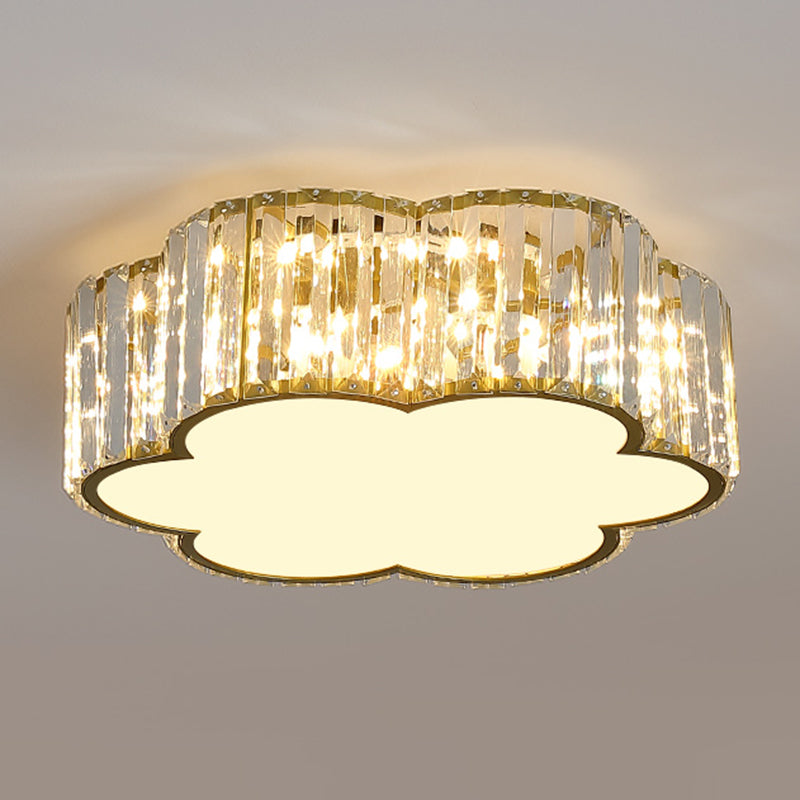 American Style Ceiling Light Crystal Geometry Shape Ceiling Lamp for Bedroom